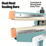YGPACK 450X2 Aluminum Frame Foot Pedal Sealing Machine - Image 9