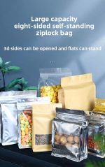Kraft Paper Self‑Standing Zipper Bag - Image 2