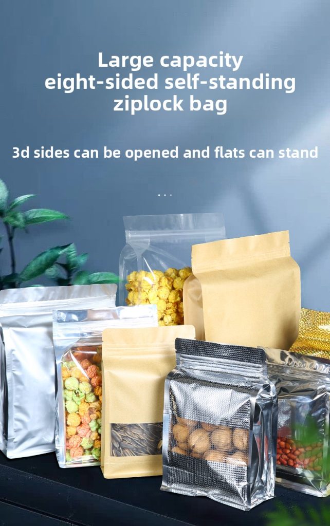 Kraft Paper Self‑Standing Zipper Bag