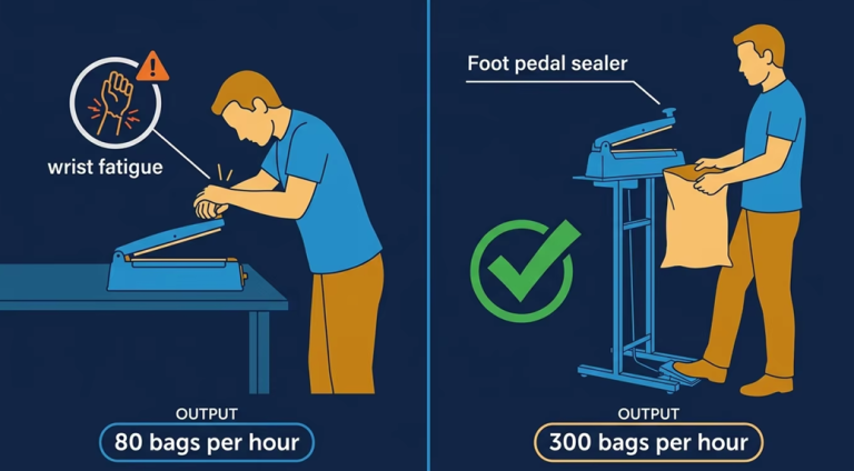 Why Choose a Floor-Standing Foot Pedal Sealer Over a HandImpulse Sealer?